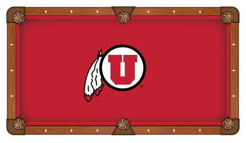 Utah Utes Holland Bar Stool Co. Red Billiard Pool Table Cloth - Sporting Up