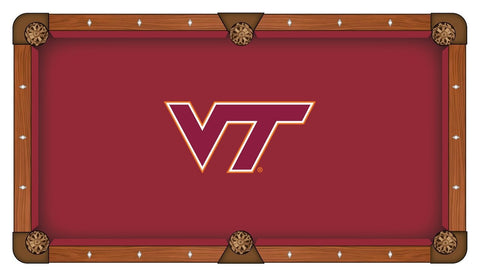 Virginia Tech Hokies HBS Red with "VT" Logo Billiard Pool Table Cloth - Sporting Up