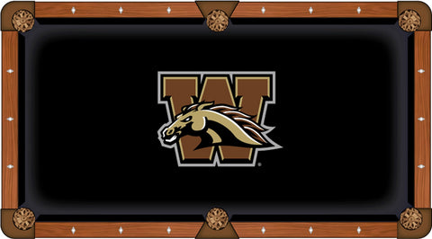 Shoppen Sie Western Michigan Broncos HBS Billard-Tischdecke, Schwarz mit „W“-Logo – Sporting Up