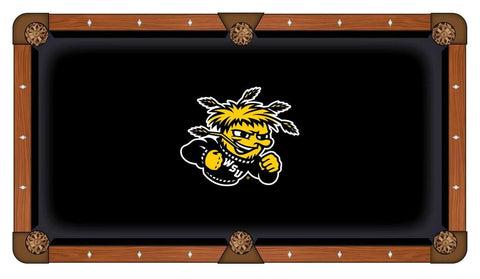 Handla Wichita State Shockers HBS svart med gul logotyp Biljardbordsduk - Sporting Up