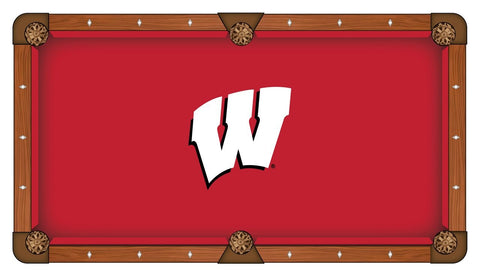 Wisconsin Badgers HBS Red with White "W" Logo Billiard Pool Table Cloth - Sporting Up