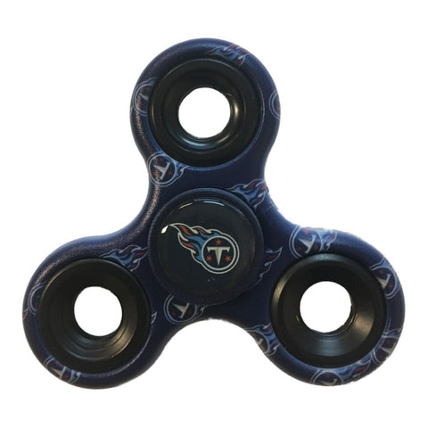 Tennessee titans nfl azul marino multi-logo diztracto fidget hand spinner de tres vías - sporting up