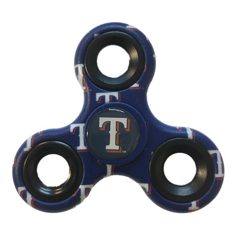 Texas Rangers mlb blå multi-logo trevägs diztracto fidget handspinnare - sportig