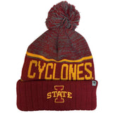 Iowa State Cyclones TOW Acid Rain Knit Cuffed Winter Poofball Hat Cap Beanie - Sporting Up