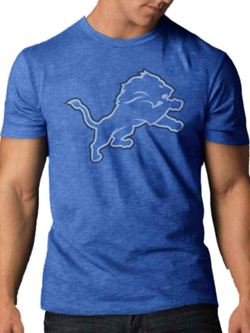 Handla detroit lions 47 märket blå raz mjuk bomull scrum t-shirt - sportig