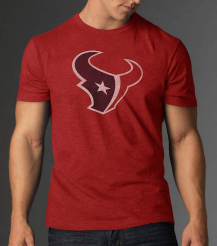 Handla houston texans 47 brand rescue röd mjuk bomull scrum t-shirt - sportig