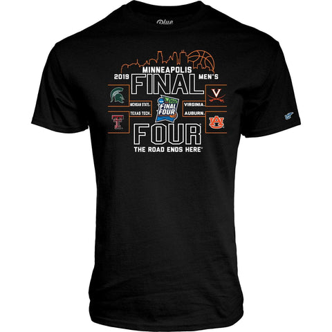 Shop 2019 NCAA Final Four March Madness Minneapolis Men's Basketball Black T-Shirt - Sporting Up