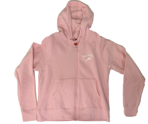 Shop Philadelphia Eagles Reebok Pink Zip Front Women's Hoodie Sweatshirt - Sporting Up