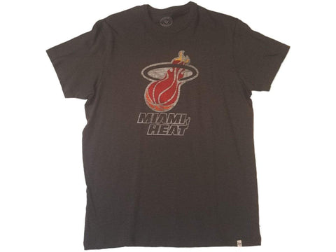 Handla miami heat 47 märket charcoal scrum basic t-shirt i vintagestil - sportigt