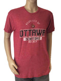 Camiseta de la nhl de estilo vintage rojo y negro de la marca retro de los senadores de Ottawa - sporting up