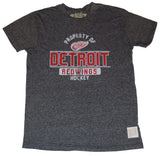 Detroit Red Wings Retro Brand Charcoal Vintage Style Scrum NHL T-Shirt - Sporting Up