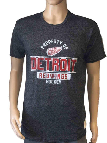 T-shirt mêlée de style vintage au charbon de bois de marque rétro des ailes rouges de Detroit - faire du sport