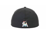 Miami marlins new era 59fifty noir orange la casquette ajustée sur glace - faire du sport