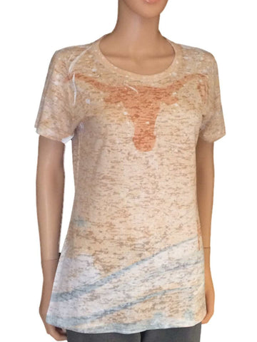 Shoppen Sie das T-Shirt „Texas Longhorns Blue 84“ für Damen mit ausgewaschenem Rundhalsausschnitt in Orange – sportlich