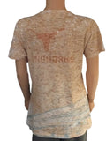 Texas longhorns bleu 84 femmes orange délavage col rond t-shirt - sporting up