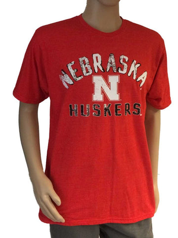 T-Shirt aus weicher Baumwolle mit Logo der Nebraska Cornhuskers, Blau 84, Rot, Weiß und Schwarz – sportlich