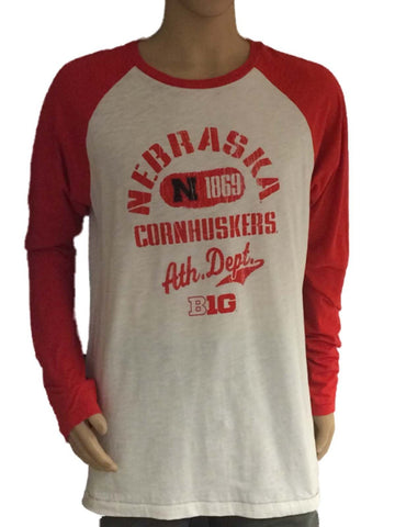 Nebraska cornhuskers bleu 84 blanc à manches rouges « big 10 » t-shirt à manches longues - sporting up