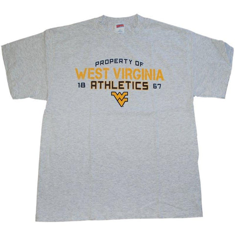 Shoppa västra virginia bergsklättrare bomullsutbytet grå friidrotts t-shirt (l) - sporting up