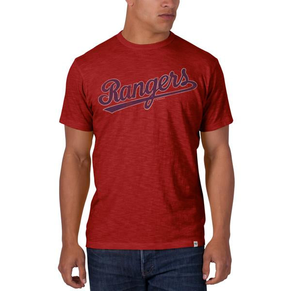 Texas Rangers 47 Brand Cooperstown Collection Red Vintage Scrum T-Shirt