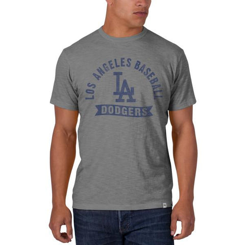 Handla los angeles dodgers 47 märket cooperstown grå vintage scrum t-shirt - sportig