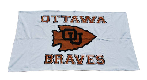 Shop Ottawa Braves Decorative Fabrics & Linens Inc. White Beach Towel 36" x 56" - Sporting Up