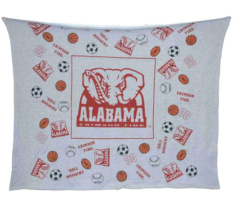 Shop Alabama Crimson Tide DFL Youth Gray Throw Blanket 45"x 45" - Sporting Up