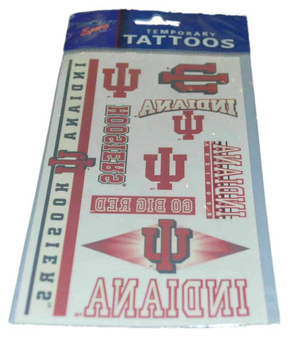 Indiana Hoosiers WinCraft Gameday Red White Temporary Tattoos (Set of 2) - Sporting Up