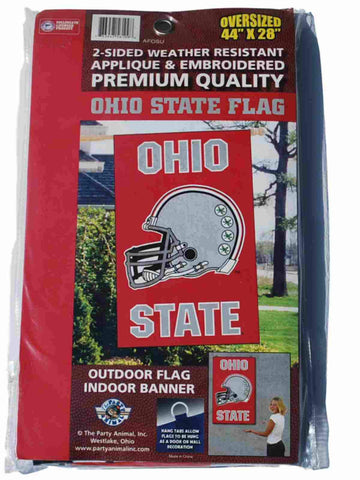 Ohio State Buckeyes Party Animal Inc. Bandera vertical roja de fútbol 44" x 28" - Sporting Up