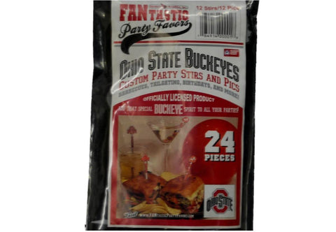 Shop Ohio State Buckeyes Fantastic Party Favors Custom Gray Stir Sticks - Sporting Up