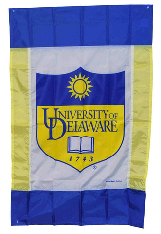 Delaware Fightin' Blue Hens Blue Outdoor Indoor Vertical Flag Banner 27" x42" - Sporting Up