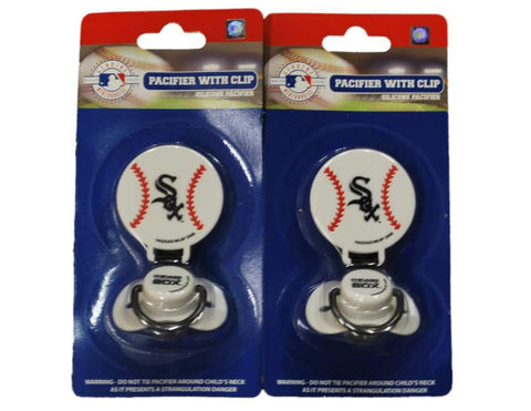 Shop Chicago White Sox Printed Baseball Silicone Pacifiers Combo - Sporting Up