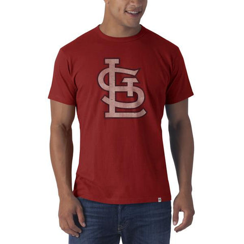 St.louis cardinals 47 märke röd stor logotyp flanker scrum bomull t-shirt - sportig upp