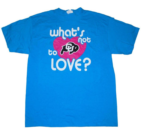 Kaufen Sie das Baumwoll-T-Shirt „Whats Not to Love“ der Colorado Buffaloes von Cotton Exchange in Blaugrün (L) – Sporting Up