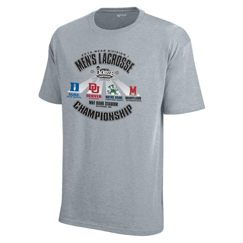 Shop 2014 LAX Lacrosse Championship Duke Blue Devils Denver Maryland Gray T-Shirt - Sporting Up