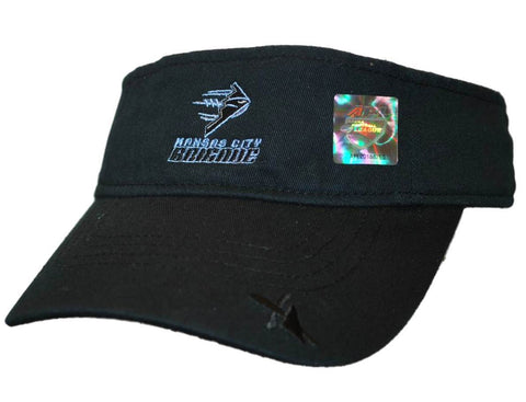 Kansas City Brigade Antigua Black Adjustable Strap Chino Visor Hat Cap - Sporting Up