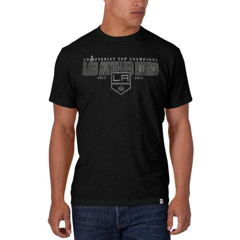 Los Angeles Kings 47 Brand 2014 NHL Stanley Cup Champions 2 Times Scrum T-Shirt - Sporting Up
