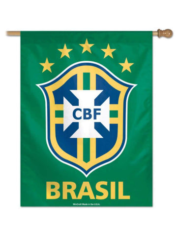 Shop Brazil Brasil National World Cup Soccer WinCraft Vertical Green Flag (27" x 37") - Sporting Up