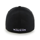 Baltimore Ravens 47 Brand Black Game Time Closer Performance Flexfit Hat Cap - Sporting Up
