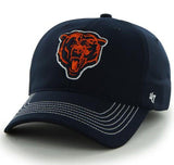 Chicago Bears 47 Brand Navy Bear Logo Game Time Performance Flexfit Hat Cap - Sporting Up