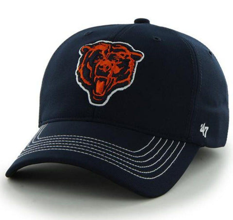 Shop Chicago Bears 47 Brand Navy Bear Logo Game Time Performance Flexfit Hat Cap - Sporting Up