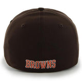 Cleveland Browns 47 Brand Brown Game Time Closer Performance Flexfit Hat Cap - Sporting Up