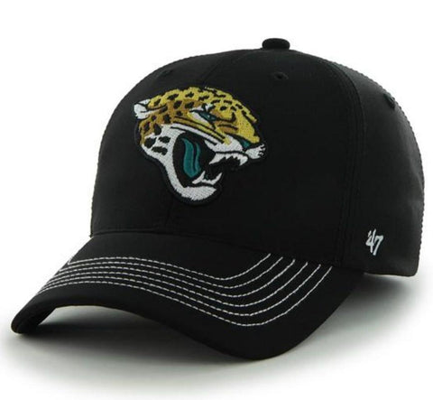 Shop Jacksonville Jaguars 47 Brand Black Game Time Closer Performance Flexfit Hat Cap - Sporting Up
