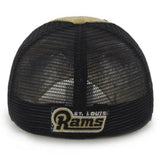 St. Louis Rams 47 Brand Gold Navy Taylor Closer Mesh Flexfit Hat Cap - Sporting Up