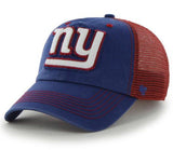 New York Giants 47 Brand Blue Red Taylor Closer Mesh Flexfit Hat Cap - Sporting Up
