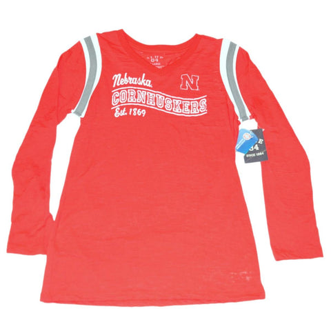 Compre camisa roja translúcida con cuello en V de manga larga para mujer nebraska cornhuskers azul 84 - sporting up