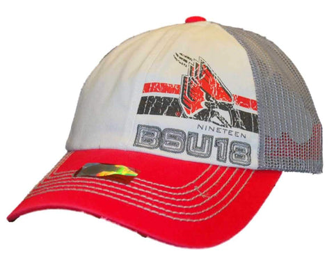 Shop Ball State Cardinals Top of the World Youth Red Gray Mesh Snapback Hat Cap - Sporting Up