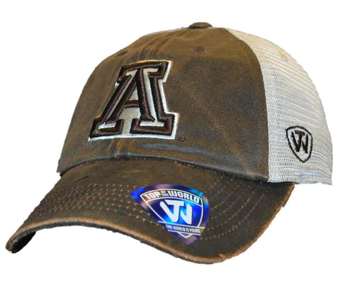 Shop Arizona Wildcats Top of the World Brown Scat Mesh Adjustable Snapback Hat Cap - Sporting Up