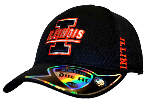 Shop Illinois Fighting Illini Top of the World Navy Booster Memory Flex Hat Cap (M/L) - Sporting Up
