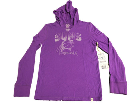 Shop Phoenix Suns 47 Brand Womens Purple Lightweight Long Sleeve Hooded T-Shirt (S) - Sporting Up