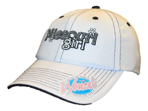 Missouri Tigers Top of the World Women White Black Girly Adjustable Hat Cap - Sporting Up